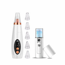 Load image into Gallery viewer, 6 In 1 Electric Facial Blackhead Remover Vacuum Suction Pore Removal Deep Cleaning Face Cleanser +Nano Facial Steamer Sprayer