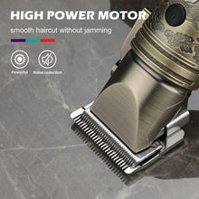Load image into Gallery viewer, Professional All Metal Cordless Hair Trimmer For Men Electric Beard & Hair Clipper Rechargeable Hair cut Machine