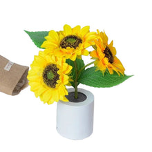 Load image into Gallery viewer, 3 LED Night Light Rechargeable Sunflower Lights Interior Lighting Bedroom Bedside Desktop Decoration Table Lamp Night Lamps