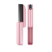 Load image into Gallery viewer, Negative Ion Hair Straightener Styling Comb Electric Hair Brush With Negative Ion LED Display 30s Fast Heating Constant