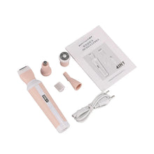 Load image into Gallery viewer, Facial Hair Removal for Women 4 in 1 Epilator Shaver & Nose Hair Trimmer Cordless Rechargeable Wet & Dry for Underarms Legs