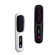 Load image into Gallery viewer, Cordless Hair Straightener Brush LCD Display Cordless Electric Hot Comb With 3 Heating Settings USB Charging 30s Heat-up