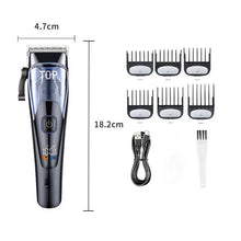 Load image into Gallery viewer, Hair Clipper Barber Hair Clipper Professional LED Display Haircuts Machine 2-speed Electric Hair Clippers for Men