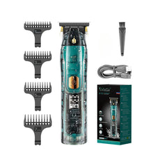 Load image into Gallery viewer, Hair Clipper Waterproof Hair Trimmer Cordless Hair Cutting Machine T-Blade Haircut Transparent Zero Cutting Machine