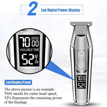 Load image into Gallery viewer, Professional Hair Clipper Beard Trimmer for Men Adjustable Speed LED Digital Hair Clipper Carving Clippers Electric Razor