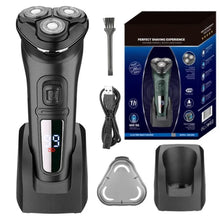Load image into Gallery viewer, LCD Display IPX7 Waterproof Electric Shaver for Men Wet Dry Beard Electric Razor Facial Shaving Machine Rechargeable