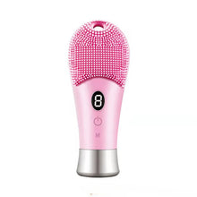 Load image into Gallery viewer, Electric Silicond Face Cleansing Brush Ultrasonic Facial Deep Pore Cleaning Skin Massager Washable Machine