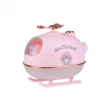 Load image into Gallery viewer, 300ml Cute Cartoon Helicopter Aroma Air Humidifier USB Electric Essential Oil Diffuser with Warm Night Light for Car Office Home