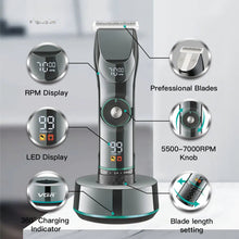 Load image into Gallery viewer, Cordless Professional Hair Clipper For Barber Salon Home Hair Trimmer For Men Beard & Hair Cutting Machine Lithium