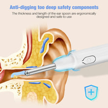 Load image into Gallery viewer, Wireless Smart Visual Ear Pick Removal Ear Wax Cleaner Spoon 3.5mm 500W HD Camera Otoscope LED Light Cleaning Kit Health Care