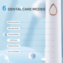 Load image into Gallery viewer, 7 in 1 Electric Toothbrush Sonic Vibration 6 Modes USB Charging Cleansing Facial Lift Massager Waterproof Smart Tooth Brush Set