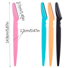 Load image into Gallery viewer, 100Pcs Eyebrow Cutting Knife Blades Shaver Women Face Trimmer Hair Removal Eye Brow Cutters Portable Safety Beauty Makeup Tools