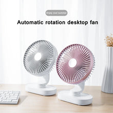 Load image into Gallery viewer, 4000mAh Rechargeable Air Cooling Ventilator Electric USB Auto Rotation Desktop Fan 4 Speed Wind Silent Portable for Home Office