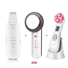 Load image into Gallery viewer, Ultrasonic Skin Scrubber Facial Cleaning Peeling Shovel Lifting Machine + 3 In 1 EMS Infrared Body Slimming Massager + Mesotherapy Electroporation RF Radio Frequency LED Photon Skin Care Beauty Device