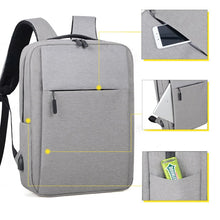 Load image into Gallery viewer, Business Backpack For Men USB Charging Rucksack Male Multifunctional Waterproof Oxford Cloth Bag For Laptop 15.6 Inch