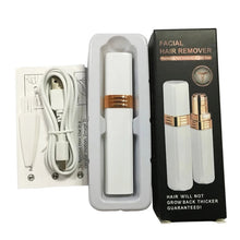 Load image into Gallery viewer, 1 Set USB Mini Lipstick Hair Removal Device Detachable Brade Head Electric Shaver Epilator Portable Travel Body Hair Remover