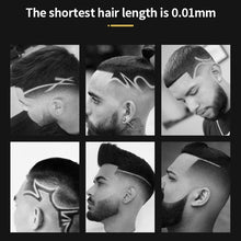 Load image into Gallery viewer, Barber All Metal Hair Clipper Rechargeable Electric Professional Blade Finish Cutting Machine Beard Trimmer Shaver