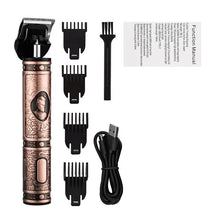 Load image into Gallery viewer, Electric Hair Clipper USB Rechargeable Men's Bread Trimmer 0Mm Bald Portable Haircut Steel Blade Cordless Shaver Hair Cutting