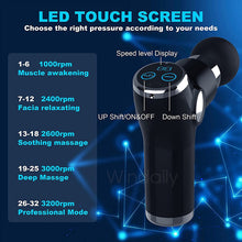 Load image into Gallery viewer, Mini LCD Massage Gun 32 Speed Touch Screen Deep Tissue Percussion Muscle Mini Massager Fascial Gun For Pain Relief Body Massage