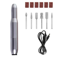 Load image into Gallery viewer, USB Electric Nail File Nail Sander Professional Nails Manicure Machine Manicure Pedicure Kit for Salon and Home Nail Art Tools