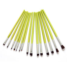 Load image into Gallery viewer, Green Bamboo Makeup Brushes Full Set Eco-friendly Powder Blush Concealer Foundation Blooming Eyeshadow Make Up Kit Tool