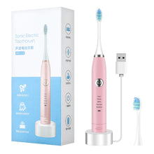 Load image into Gallery viewer, 2 Heads Sonic Electric Toothbrush Teeth Clean Tool Soft Hair Tartar Plaque Calculus Remover Oral Hygiene Care Battery Power