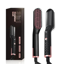 Load image into Gallery viewer, 3IN1 Beard Straightener Men Heat Hair Ceramic Curler Electric Straightener Hot Comb