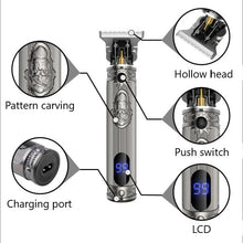 Load image into Gallery viewer, Barber Shop Oil Head 0mm Electric Hair Trimmer Professional Haircut Shaver Carving Hair Beard Machine Styling Tool