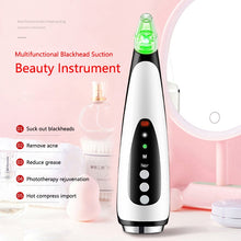 Load image into Gallery viewer, Electric Blackhead Remover Black Head Vacuum Pore Cleaner Heating Vacuum Suction Diamond T Zone Pimple Removal Beauty Device