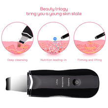 Load image into Gallery viewer, Ultrasonic Skin Scrubber Facial Cleaning Peeling Shovel Lifting Machine + Spa Nano Face Sprayer Steamer