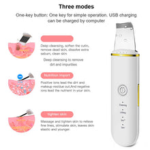 Load image into Gallery viewer, Ultrasonic Skin Scrubber Electric Vibration Deep Face Cleaning Peeling Shovel Facial Pore Cleaner Lifting Massager Beauty Device