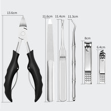 Load image into Gallery viewer, 6Pcs/lot Manicure Set Pedicure Sets Nail Clipper Stainless Steel Professional Nail Cutter Tools with Travel Case Kit