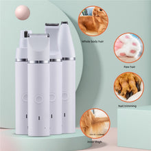 Load image into Gallery viewer, 4 In 1 Multifunction Dog Hair Cutter Professional Pet Nail Polisher Electric Pet Cat Clipper Pets Haircut Shaver Mower