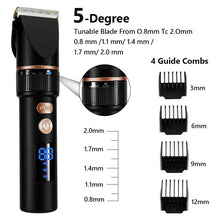 Load image into Gallery viewer, Electric Hair Clipper Rechargeable Hair Trimmer Titanium Ceramic Blade Salon For Men Hair Cutting Barber Machine LCD Display