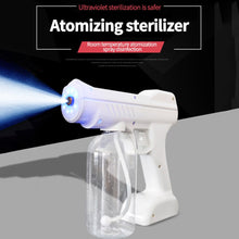 Load image into Gallery viewer, Electric Cordless Fogger 800ml Sprayer UV Atomization Disinfector Blue Light Nano Sprayer Gun For Home Office Hospital School