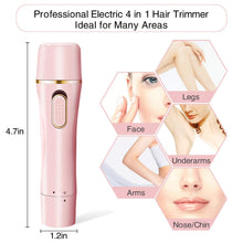 Load image into Gallery viewer, 4 in 1 Electric Shaver For Women Hair Removal Rechargeable Trimmer For Women's Razor Leg Armpit Beauty Appliances Hair Remove