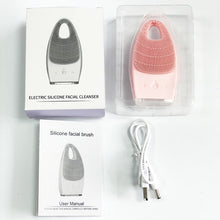 Load image into Gallery viewer, Facial Cleansing Brush Electric Face Clean Device Facial Massager Skin Cleaner Sonic Vibration Deep Pore Cleaning Brush