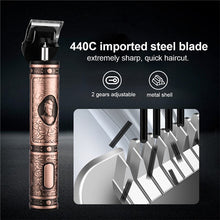 Load image into Gallery viewer, Electric Hair Clipper USB Rechargeable Men's Bread Trimmer 0Mm Bald Portable Haircut Steel Blade Cordless Shaver Hair Cutting