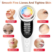 Load image into Gallery viewer, 7 in 1 Face Massager RF Microcurrent Mesotherapy Electroporation LED Skin Rejuvenation Remove Wrinkle Lifting Beauty Tool