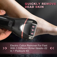 Load image into Gallery viewer, Rechargeable Electric Foot File Callus Remover Machine Pedicure Device Foot Care Tools Feet For Heels Remove Dead Skin