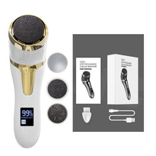 Load image into Gallery viewer, Electric Pedicure Foot Grinder File Callus Remover USB Rechargeable Heels Dead Skin Removal Vacuum Cleaner with LED display