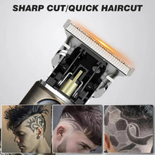 Load image into Gallery viewer, Men's Hair Clipper Waterproof Rechargeable Cordless Hair Beard Trimmer Kit with LED Display 3 Limit Combs for Zero Gap Baldhead
