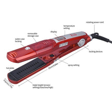 Load image into Gallery viewer, 2 In 1 Steam Straightenerfour-Gear Temperature Adjustment Curling Iron Flat Iron Curling Iron Hair Curler for Women Hair