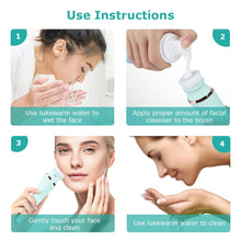 Load image into Gallery viewer, 4 in 1 Electric Facial Cleanser Wash Face Cleaning Machine Skin Pore Cleaner Body Cleansing Massage Mini Beauty Massager Brush