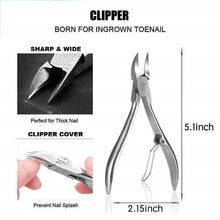 Load image into Gallery viewer, Professional Pedicure Tools Ingrown Toenail Tools Kit Nail Care Ingrown Toenail Removal Correction Clippers Foot Care 12 Pcs/Set