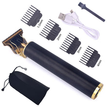Load image into Gallery viewer, USB Rechargeable T9 Baldheaded Hair Clipper Electric hair trimmer Cordless Shaver Trimmer 0mm Men Barber Hair Cutting Machine