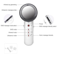 Load image into Gallery viewer, 3 In 1 Ultrasonic Far Infrared EMS Facial Body Slimming Massager Skin Care Weight Loss Muscular Massage Firming Beauty Machine