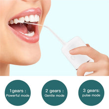 Load image into Gallery viewer, Portable Water Dental Flosser Dental Teeth Irrigator 3 Modes Key Electric Oral Irrigator Water Jet USB Rechargeable