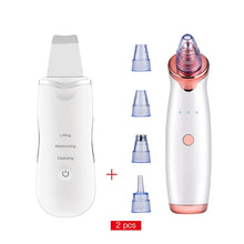 Load image into Gallery viewer, Ultrasonic Skin Scrubber Facial Cleaning Peeling Shovel Lifting Machine + Electric Vacuum Suction Cleaner Face Cleaning Blackhead Removal