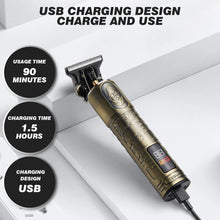 Load image into Gallery viewer, Men's Hair Clipper Waterproof Rechargeable Cordless Hair Beard Trimmer Kit with LED Display 3 Limit Combs for Zero Gap Baldhead